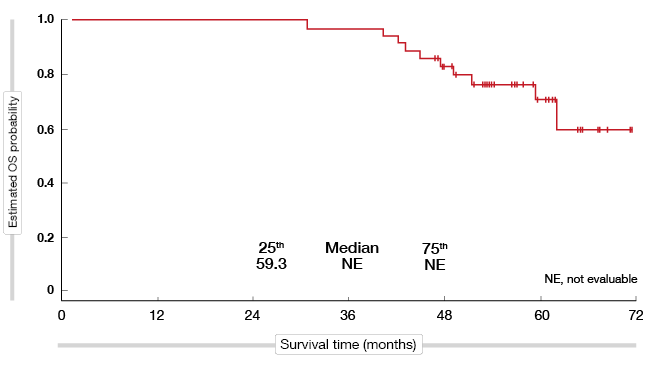 Figure 2: Exploratory analysis of survival in patients starting on afatinib treatment who received subsequent osimertinib in any line