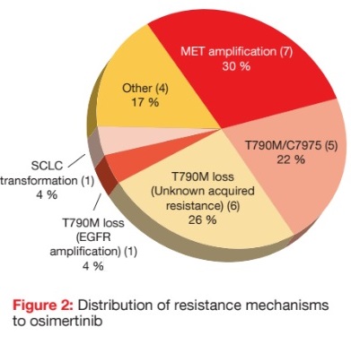 Distribution of resistance mechanisms to osimertinib